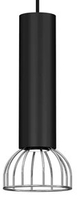 Lampadario su corda  DANTE 1xGU10/25W/230V nero/cromato lucido