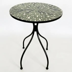 Set Bistrot Tavolo Maioliche D60xH75 Con 2 Sedie Pieghevoli Fogliarte