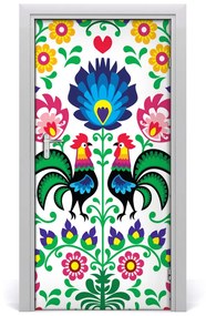 Poster adesivo per porta Modello etnico 85x205 cm
