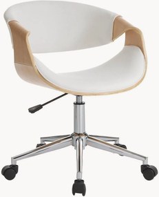 Sedia da scrivania in similpelle e legno Visby