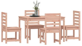 Set da pranzo per giardino 5 pz in legno massello di douglas