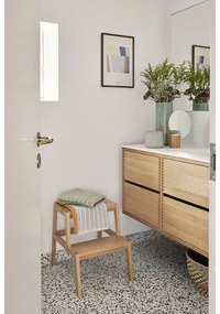 Asciugamano in cotone blu e viola Dora, 50 x 100 cm - Hübsch