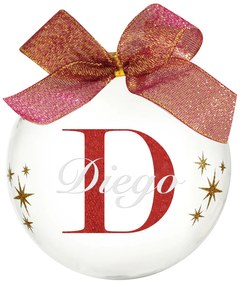 Pallina natale con nome Diego 10cm