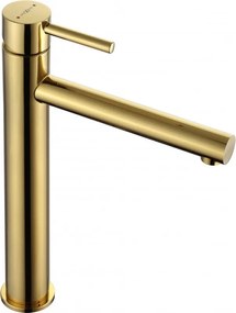 Mexen Elba rubinetto lavabo alto, oro - 74110-50