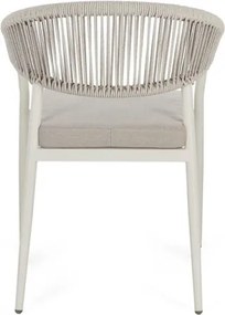 Sedia Da Esterno Impilabile Con Braccioli In Alluminio E Corda Millor Wall Bizzotto