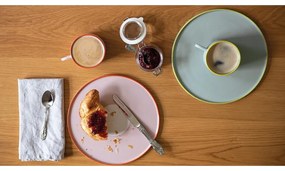 Set di tazze e piatti in gres rosa, 250 ml Greta - Remember