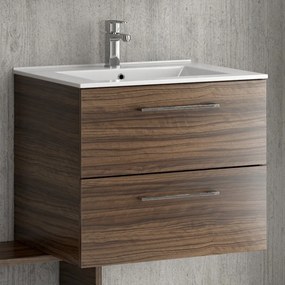 Composizione mobile lavabo 60, colonna specchio e pensile EL-60A - KAMALU