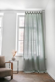 Tab Top Linen Curtain / 53x64" / 135x163cm / White
