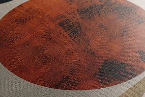 Quadro su tela – Japandi con cerchi moderni