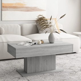 Tavolino da salotto grigio sonoma 96x50x45 cm legno multistrato