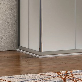 Box doccia tre lati 80x110x80 vetro opaco apertura angolare KF1000 - KAMALU