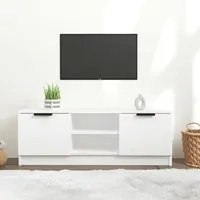 Mobile Porta TV Bianco 102x35x36,5 cm in Legno Multistrato cod mxl 34001