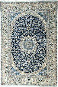 Nain Tappeto persiano 260 x 380 Blu (Iran) Annodato A Mano