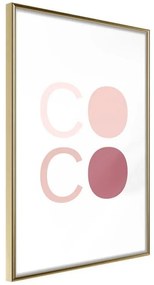 Poster  Different Shades of Coco  Cornice Quadri Cornice d'oro, Larghezza x Altezza Home decor 40x60