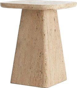 Tavolino con piano in pietra 40x40 cm Kepami - Light &amp; Living