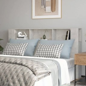 Testiera Con Scomparti Grigio Cemento 180x18,5x104,5 Cm /