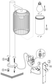 Paletto da Giardino Bianco a Lanterna 80cm Base E27 IP54 - Serie NEXUS Colore Bianco