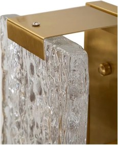 Lampada da parete dorata in vetro Oblin – Mauro Ferretti