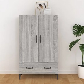 Credenza grigio sonoma 70x31x115 cm in legno multistrato