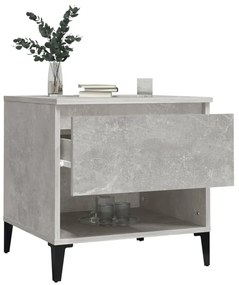 Tavolini 2pz grigio cemento 50x46x50 cm in legno multistrato