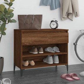 Scarpiera Rovere Marrone 70x36x60 Cm İn Legno Multistrato /