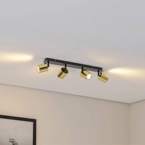 Luminex Faretto da soffitto Demia, nero/color ottone, 66 cm, GU10