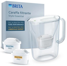 Set caraffa filtrante Brita Style Essential bianca 2 filtri