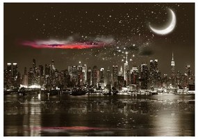 Fotomurale  Starry Night Over NY  Colore Nero, Dimensioni e Misure 400x280