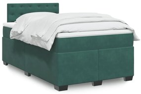 Giroletto A Molle Con Materasso Verde Scuro 120x190 Cm Velluto /