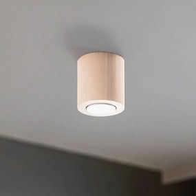 Plafoniera soffitto Eve TK Lighting, dimmerabile, Legno chiaro, Soggiorno / Sala da pranzo, Legno, Plafoniera