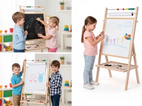 Lavagna 3 in 1 per Bimbi in Legno 75 cm Creativity...