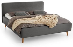 Letto singolo imbottito grigio scuro rete non inclusa 120x200 cm Mattis – Meise Möbel