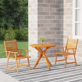 Set Mobili da Pranzo per Giardino 3 pz Legno Massello di Acacia