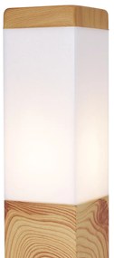 Lampada da terra moderna da esterno in acciaio con stampa legno 45cm IP44 - Malois