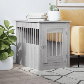 Gabbia Cani Da Arredamento Grigio Sonoma 55x80x68cm Multistrato /
