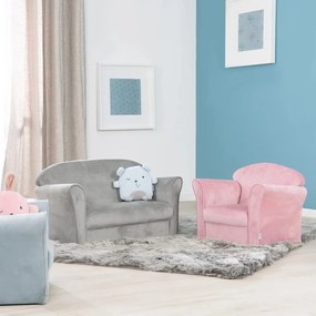 Divano per bambini in velluto grigio chiaro 78 cm Lil Sofa - Roba