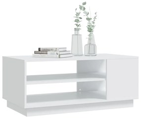 Tavolino da salotto bianco 102x55x43 cm in truciolato