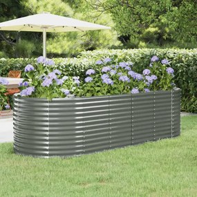 Letto Giardino Acciaio Verniciato A Polvere 249x100x68cm Grigio /