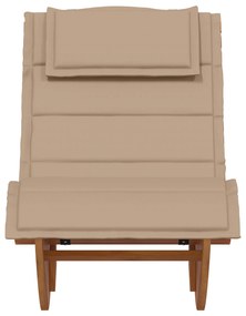 Lettino da sole set di 2 tortora legno massello di acacia
