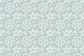 Carta da parati – Libellule blu nel cerchio Mandala