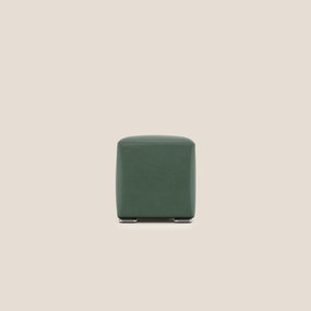 Cube pouf in microfibra smacchiabile T11 verde
