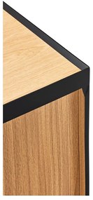 Cassettiera bassa nera effetto rovere 165x78 cm Arista - Teulat