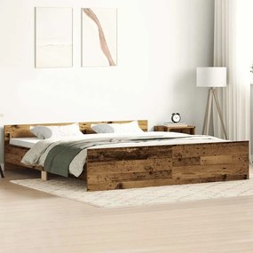 Giroletto Senza Materasso Legno Antico 160x200 Cm İn Truciolato /