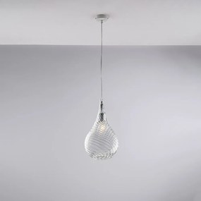 Lampadario Moderno Pluvia Trasparente 1 Luce E27