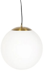 Lampada a sospensione scandinava smart oro con vetro opale 40cm incl. WiFi A60 - Ball 40