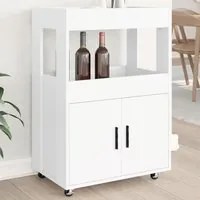 Carrello Bar Bianco 60x39,5x89 cm in Legno Multistrato 848269