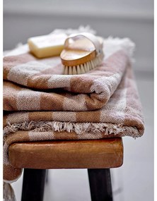 Asciugamano in cotone marrone e beige 50x100 cm Elaia - Bloomingville