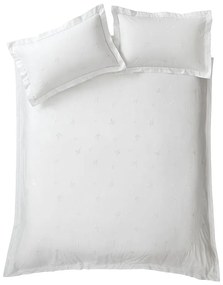 Biancheria da letto bianca in cotone per letto singolo 135x200 cm Lottie Floral Embroidery – Bianca