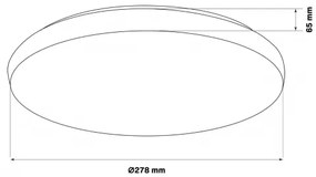 Plafoniera LED da bagno PIRIUS LED/12W/230V diametro 28 cm IP44