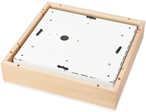 Plafoniera NATURAL SQUARE 4xE27/15W/230V 39x39 cm pino/bianco
